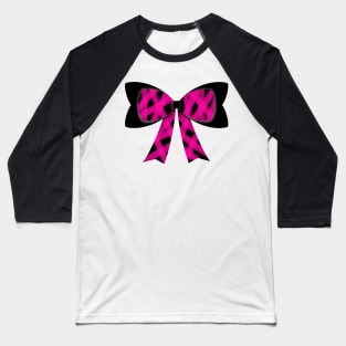 Bright pink streaks bow Baseball T-Shirt